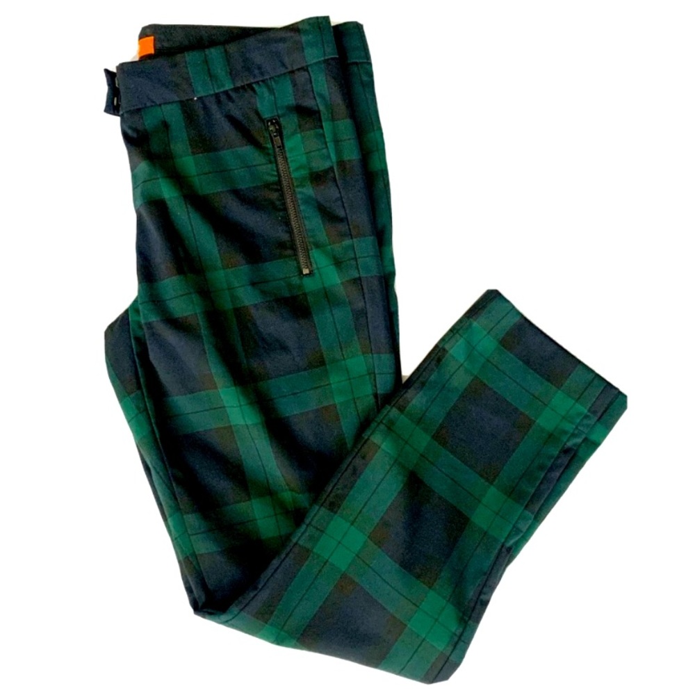 Joe Fresh Green/Black Ankle Plaid Pants Size 4